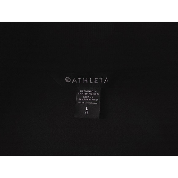 Athleta Womens Triumph Hybrid Half Zip Pullover Sweatshirt‎ Black Large - Picture 7 of 10